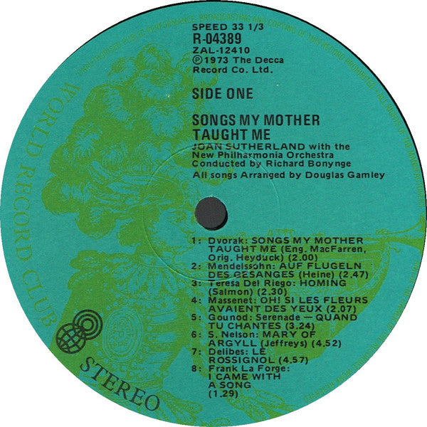 Joan Sutherland : Songs My Mother Taught Me (LP, Album, Club)