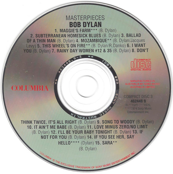 Bob Dylan : Masterpieces (3xCD, Comp, RE)
