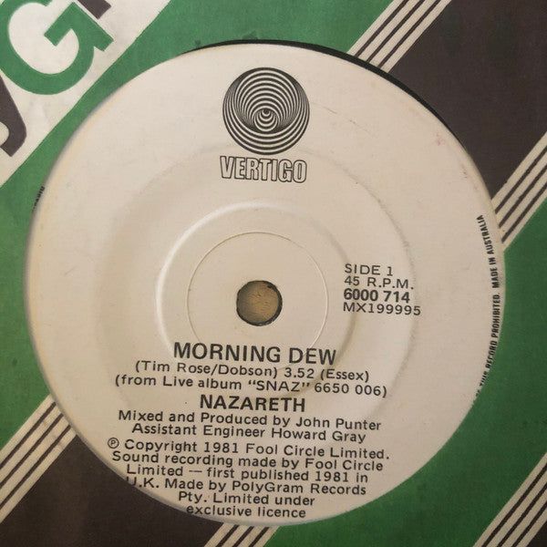 Nazareth (2) : Morning Dew (7", Single)