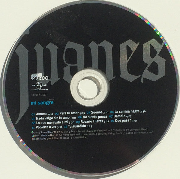 Juanes : Mi Sangre (CD, Album)