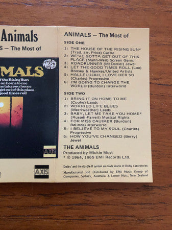 The Animals : ANIMALS - The Most Of  (Cass, Comp)