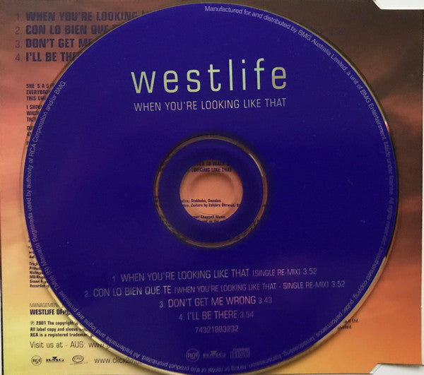 Westlife : When You're Looking Like That (CD, Single)