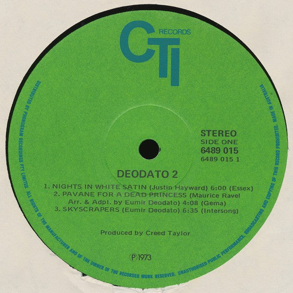 Deodato* : Deodato 2 (LP, Album)