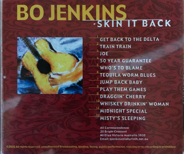 Bo Jenkins : Skin It Back (CD, Album)
