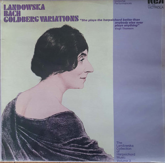 Johann Sebastian Bach • Wanda Landowska : Goldberg Variations (LP, Mono, RE)