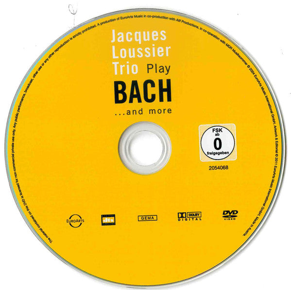 Jacques Loussier Trio : Play Bach... And More (DVD-V, RE, Multichannel, NTSC, Dol)