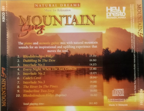 Unknown Artist : Natural Dreams - Music For Relaxation: Mountain Song (CD, Album)