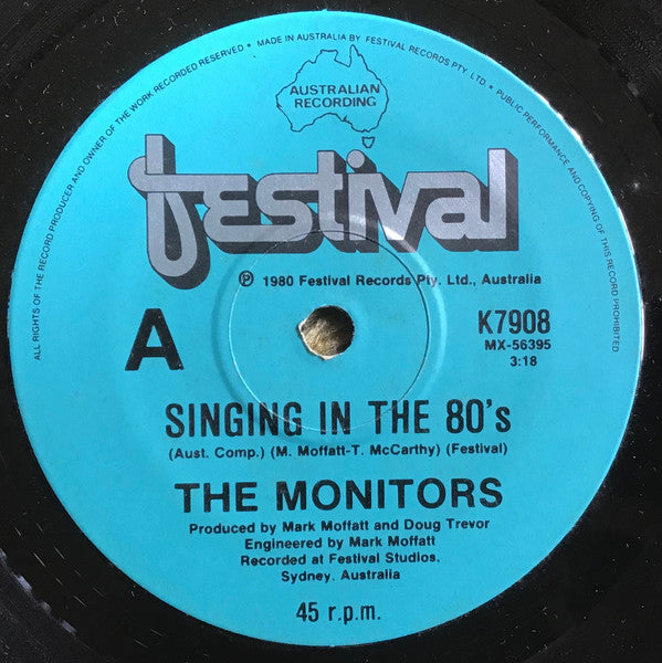 The Monitors (2) : Singing In The 80's (7", Single)