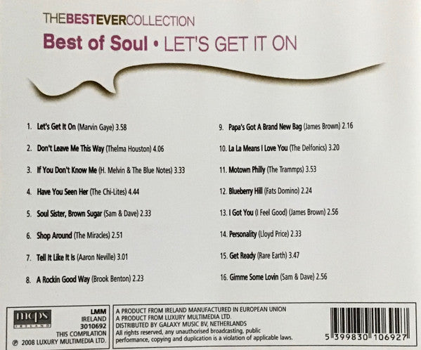 Various : Best Of Soul • Let’s Get It On (CD, Comp)