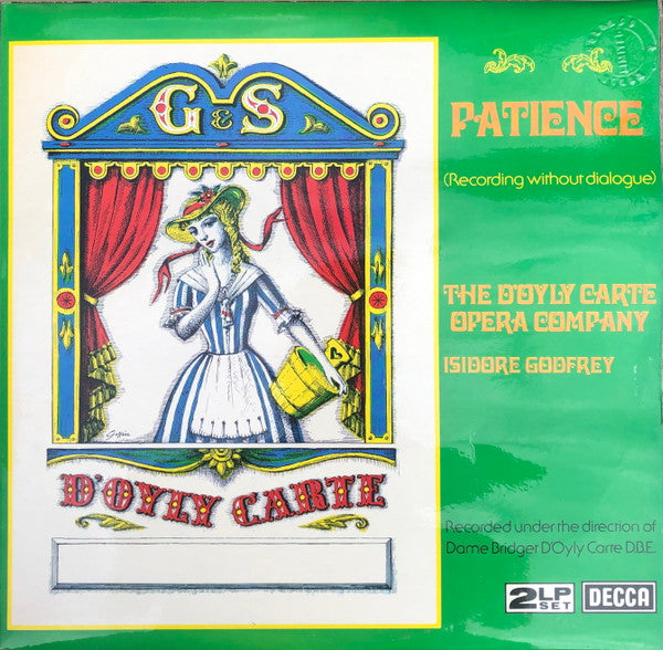 Gilbert And Sullivan*, D'Oyly Carte Opera Company, Isidore Godfrey : Patience (2xLP)