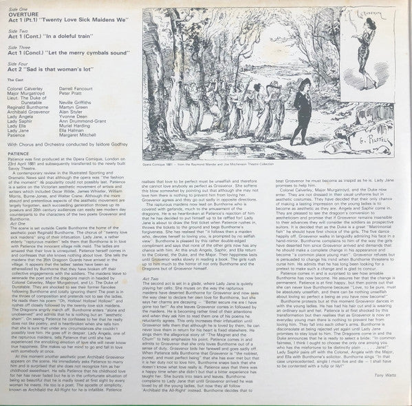 Gilbert And Sullivan*, D'Oyly Carte Opera Company, Isidore Godfrey : Patience (2xLP)
