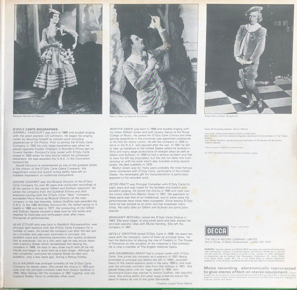 Gilbert And Sullivan*, D'Oyly Carte Opera Company, Isidore Godfrey : Patience (2xLP)