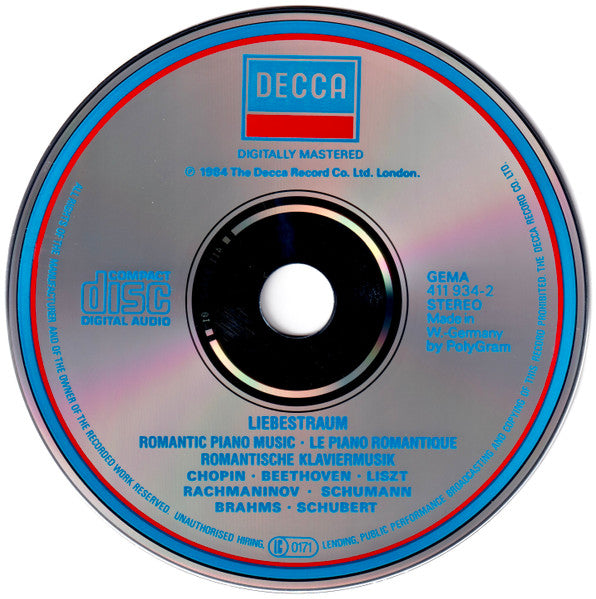 Various : Liebestraum : Romantic Piano Music (CD, Comp)