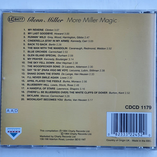 Glenn Miller And His Orchestra : More Miller Magic (CD, Album, Comp)