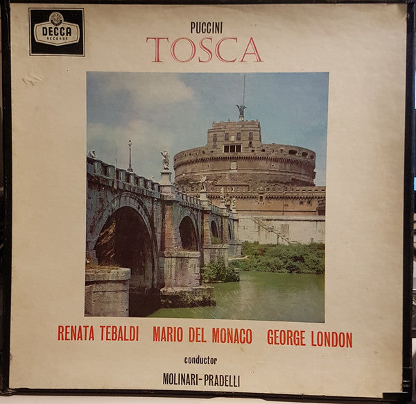 Giacomo Puccini / Renata Tebaldi, Mario Del Monaco, George London (2), Coro dell'Accademia Nazionale di Santa Cecilia Und Orchestra dell'Accademia Nazionale di Santa Cecilia, Francesco Molinari-Pradelli : Tosca (2xLP, Bla + Box)