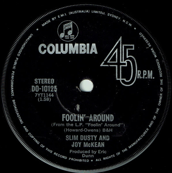 Slim Dusty And Joy McKean : Foolin' Around (7", Single)
