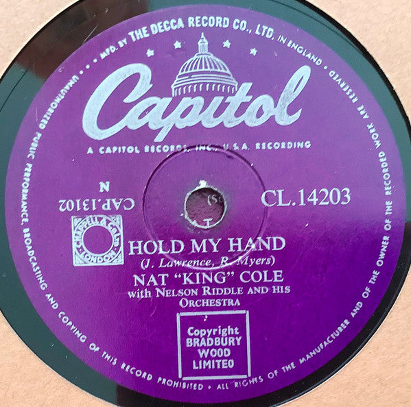 Nat King Cole : If I Give My Heart To You / Hold My Hand (Shellac, 10")