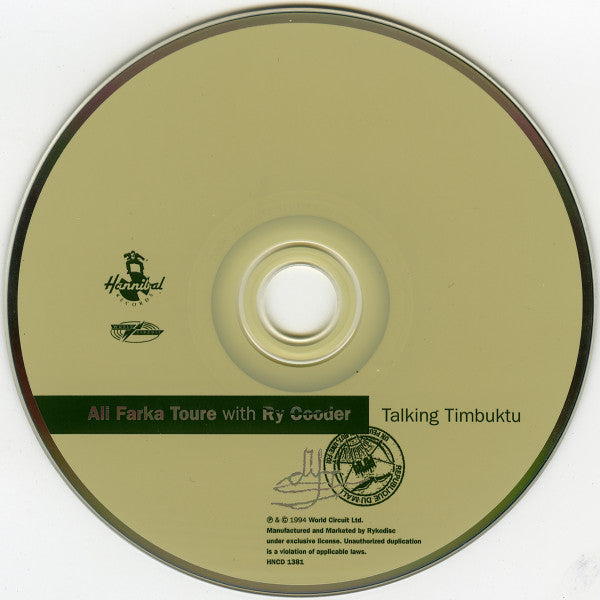Ali Farka Toure* With Ry Cooder : Talking Timbuktu (CD, Album)