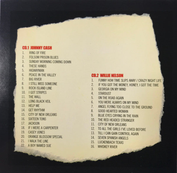 Johnny Cash & Willie Nelson : Live (2xCD, Comp)