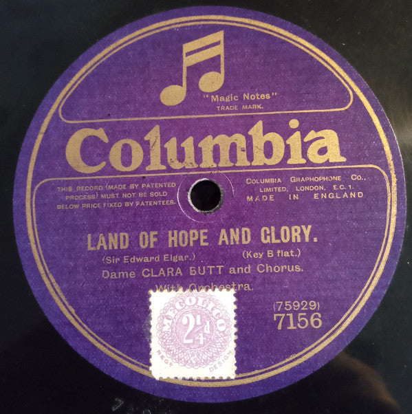 Clara Butt : Land Of Hope And Glory (Shellac, 12", S/Sided)