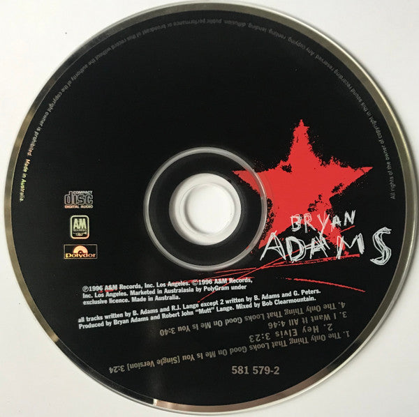 Bryan Adams : The Only Thing That Looks Good On Me Is You (CD, Single, Car)
