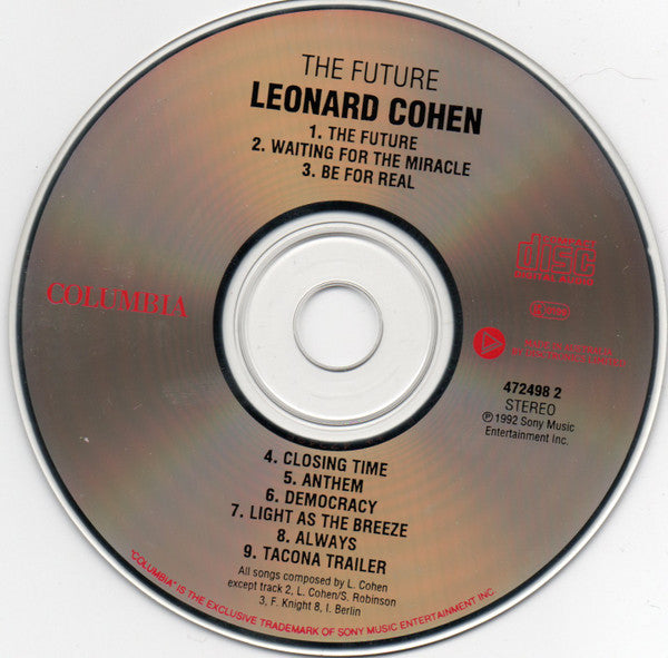 Leonard Cohen : The Future (CD, Album)