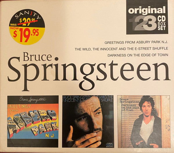 Bruce Springsteen : Greetings From Asbury Park N. J. / The Wild, The Innocent And The E-Street Shuffle / Darkness On The Edge Of Town (CD, Album, RE + CD, Album, RE + CD, Album, RE + Bo)
