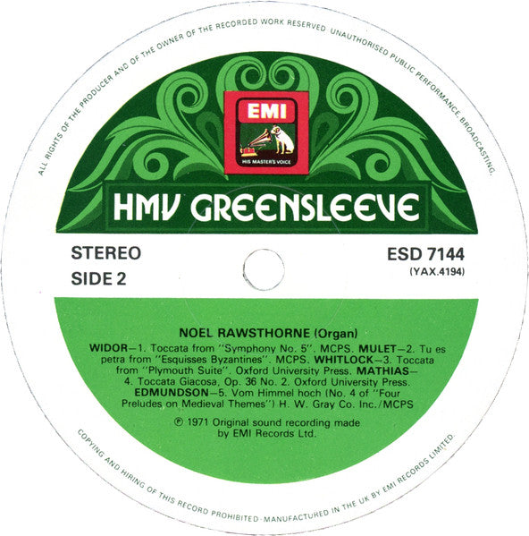 Noel Rawsthorne : Toccata! (LP, RE)
