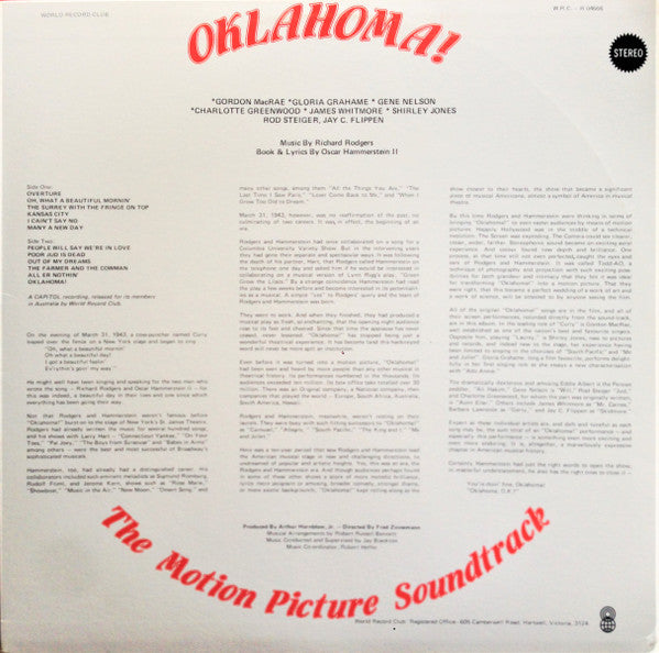 Various : Oklahoma! The Motion Picture Soundtrack (LP, Album, Club, RE, 4th)