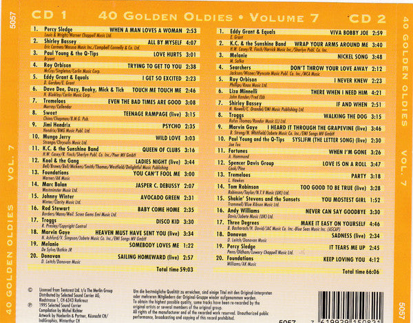 Various : 40 Golden Oldies Vol. 7 (2xCD, Comp)