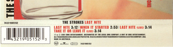 The Strokes : Last Nite (CD, Single)