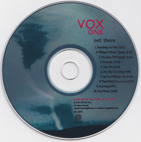 Vox One : Out There (CD, Album)