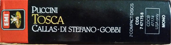 Puccini* - Callas*, Di Stefano*, Gobbi*, Orchestra* E Coro Del Teatro Alla Scala Di Milano*, De Sabata* : Tosca (2xCD, Album, Mono, RE, RM + Box, Sli)