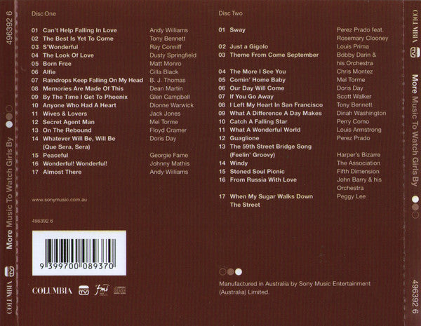 Various : More Music To Watch Girls By (2xCD, Comp)