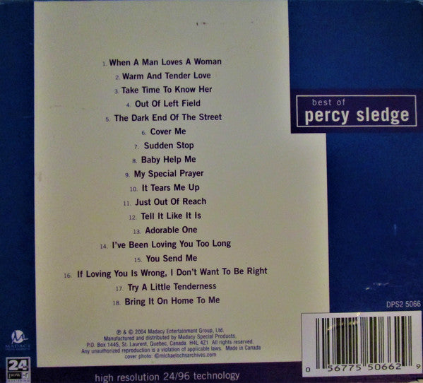 Percy Sledge : Best Of Percy Sledge (CD, Comp)