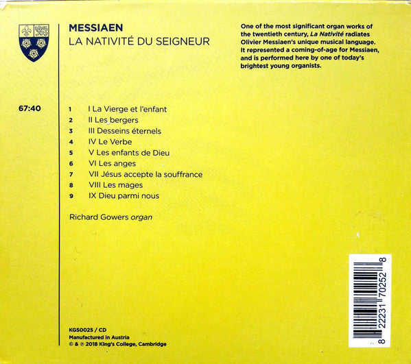 Messiaen*  –  Richard Gowers : La Nativité Du Seigneur (CD, Album)