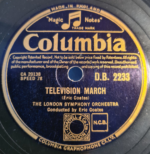 The London Symphony Orchestra* : Television March / London Calling March (Shellac, 10")