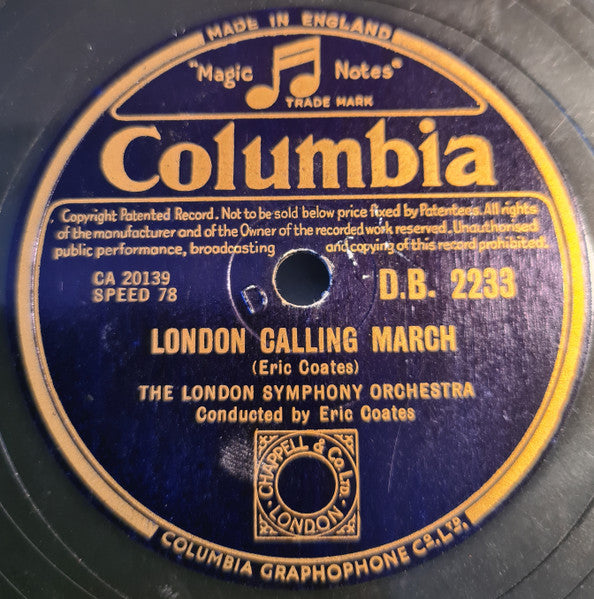 The London Symphony Orchestra* : Television March / London Calling March (Shellac, 10")