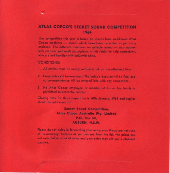 Atlas Copco : Atlas Copco's Secret Sound Competition 1964 (7", Single, Promo)
