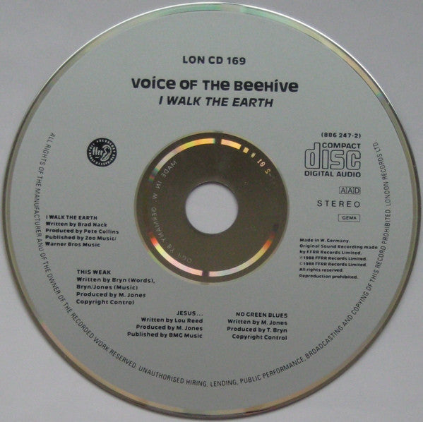 Voice Of The Beehive : I Walk The Earth (CD, Single)