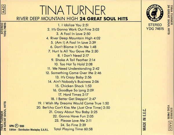 Tina Turner : River Deep Mountain High (24 Great Soul Hits) (CD, Comp)