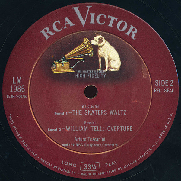 Pyotr Ilyich Tchaikovsky, Emil Waldteufel, Gioacchino Rossini, NBC Symphony Orchestra, Arturo Toscanini : Nutcracker Suite / The Skaters Waltz / William Tell: Overture (LP, Album, RE)