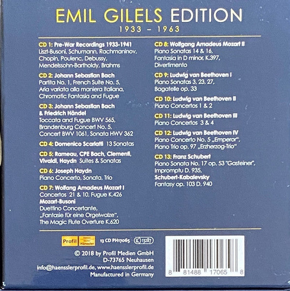 Emil Gilels : Emil Gilels Edition (13xCD, Comp)