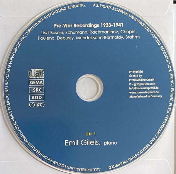Emil Gilels : Emil Gilels Edition (13xCD, Comp)