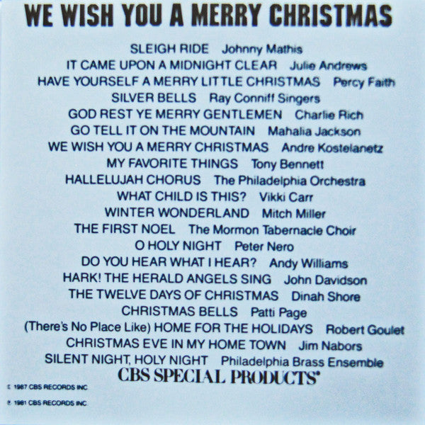 Various : We Wish You A Merry Christmas (CD, Comp, RE)