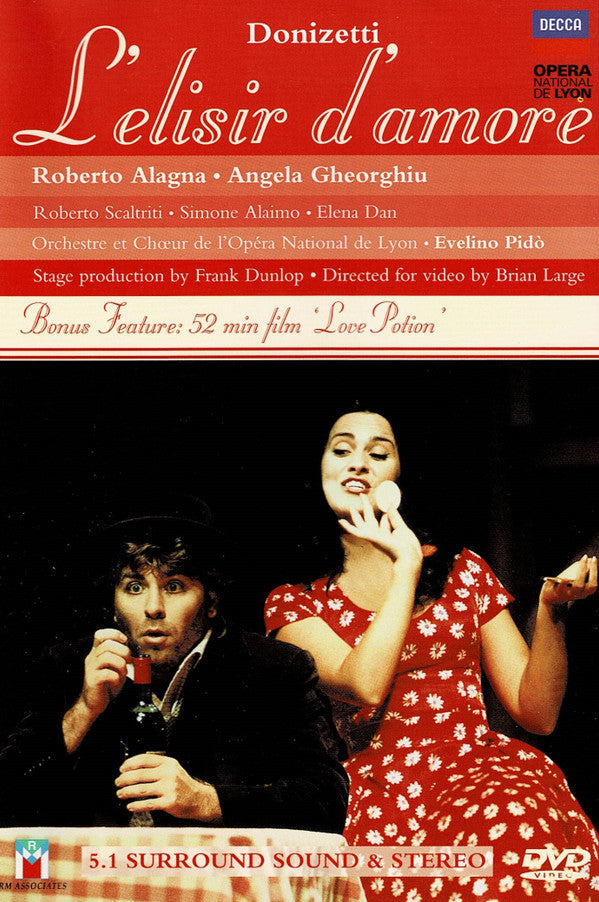 Gaetano Donizetti, Roberto Alagna, Angela Gheorghiu, Roberto Scaltriti, Simone Alaimo, Elena Dan, Orchestre De L'Opéra De Lyon Et Chœurs De L'Opéra De Lyon, Evelino Pidò : L'Elisir D'Amore (DVD)