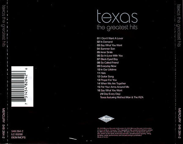 Texas : The Greatest Hits (CD, Comp)