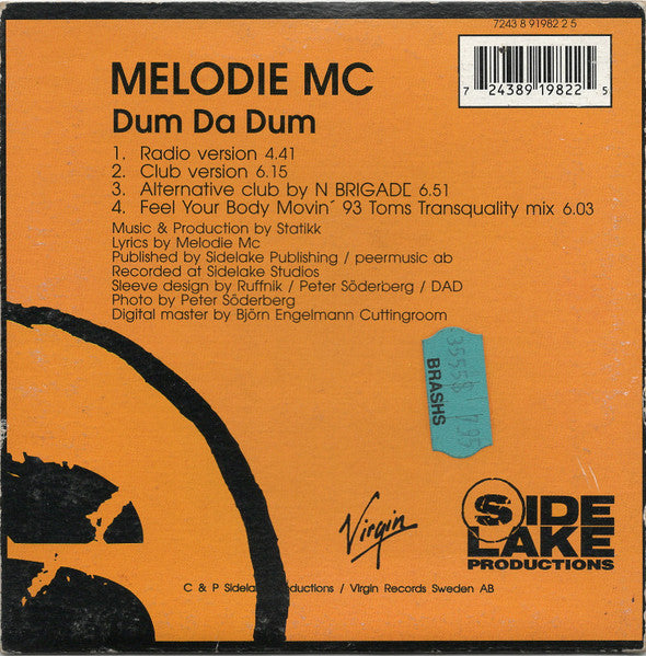 Melodie MC : Dum Da Dum (CD, Single, Car)