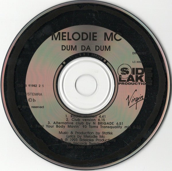 Melodie MC : Dum Da Dum (CD, Single, Car)