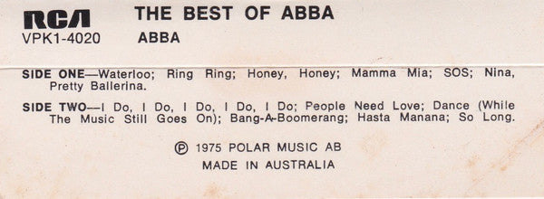 ABBA : The Best Of ABBA (Cass, Comp)